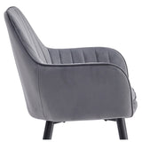 Chaise de salle à manger Lavinia - Velours gris