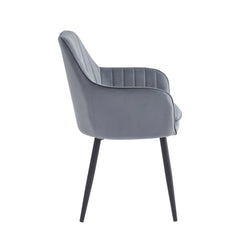 Lavinia Esszimmerstuhl - Grauer Samt