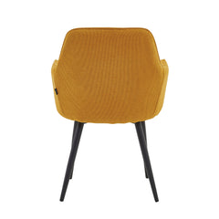 Lavinia Eetkamerstoel - Okergeel Geweven
