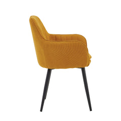 Lavinia Eetkamerstoel - Okergeel Geweven