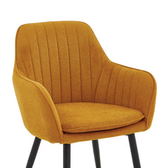 Lavinia Eetkamerstoel - Okergeel Geweven