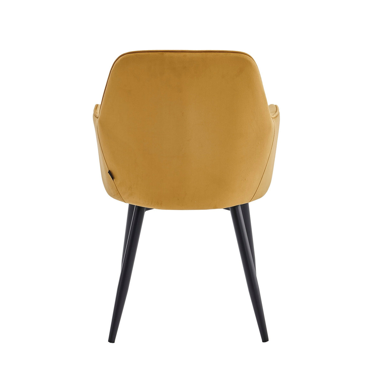 Lavinia Dining Chair - Ochre Yellow Velvet