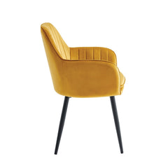 Lavinia Eetkamerstoel - Okergeel Velvet