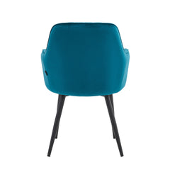 Lavinia Eetkamerstoel - Petrol Velvet