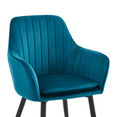 Lavinia Eetkamerstoel - Petrol Velvet
