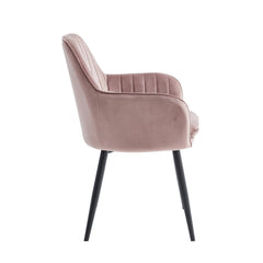 Chaise de salle à manger Lavinia - Velours rose