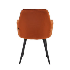 Chaise de salle à manger Lavinia - Velours terre cuite