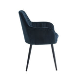 Chaise de salle à manger Lavinia - Velours noir