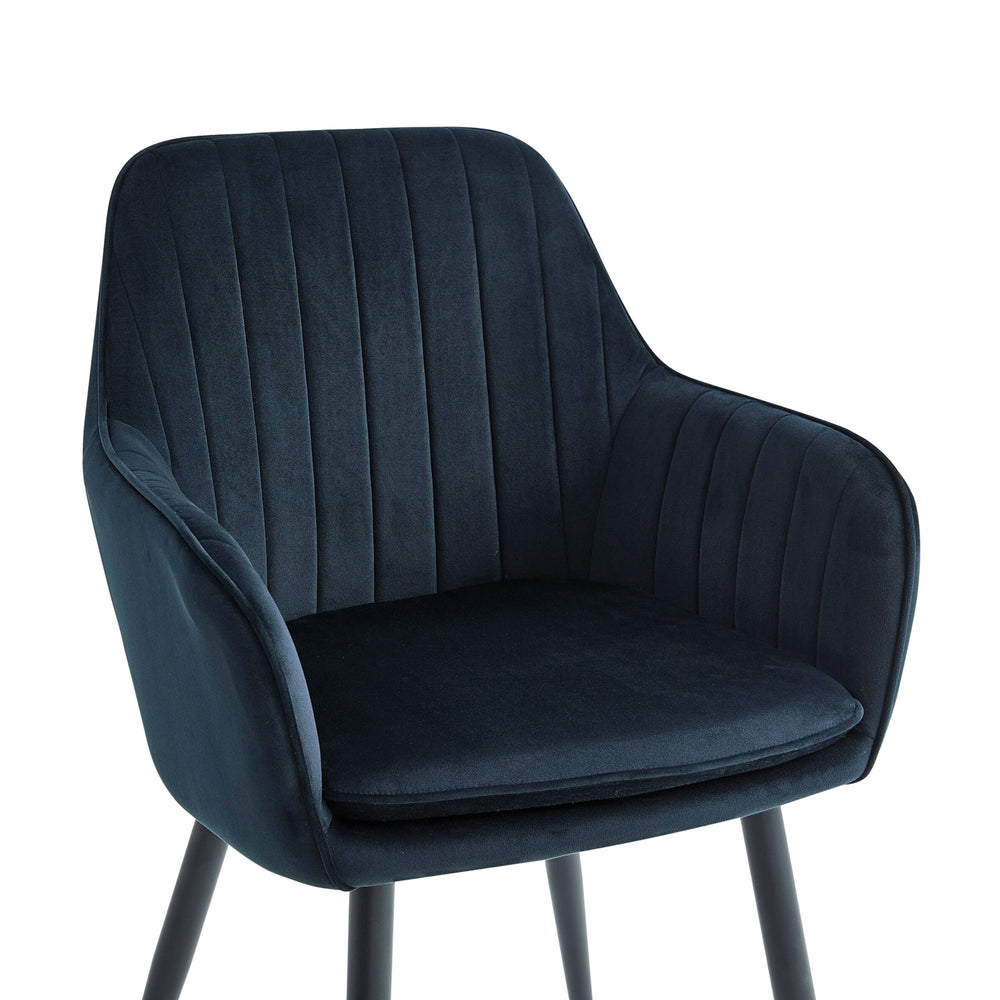 Chaise de salle à manger Lavinia - Velours noir