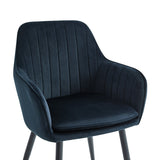 Chaise de salle à manger Lavinia - Velours noir