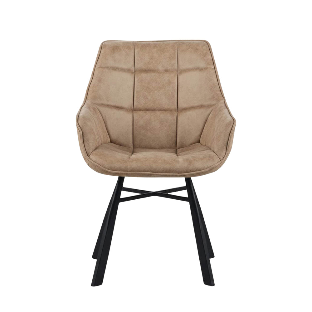 Chaise de salle à manger Lenny - Microfibre beige