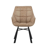 Lenny Esszimmerstuhl - Beige Mikrofaser