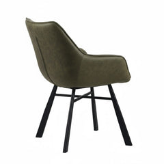 Lenny Dining Chair - Green Microfiber