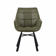 Lenny Dining Chair - Green Microfiber