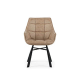 Chaise de salle à manger Lenny - Bois et microfibre