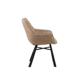 Lenny Eetkamerstoel - Beige Microfiber