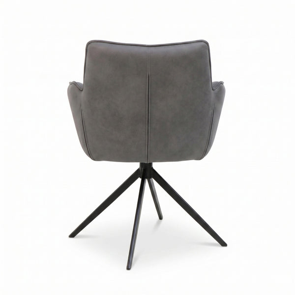 Chaise de salle à manger Leon - Microfibre anthracite