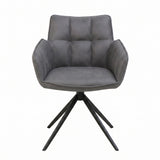Chaise de salle à manger Leon - Microfibre anthracite