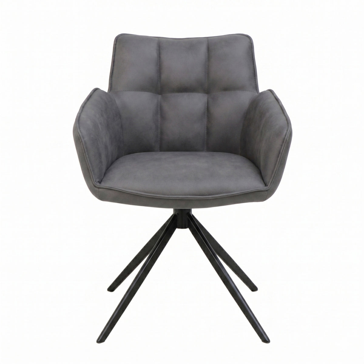 Chaise de salle à manger Leon - Microfibre anthracite