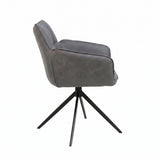 Chaise de salle à manger Leon - Microfibre anthracite