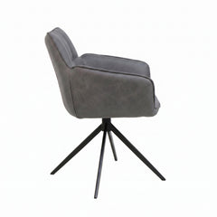 Leon Eetkamerstoel - Antraciet Microfiber