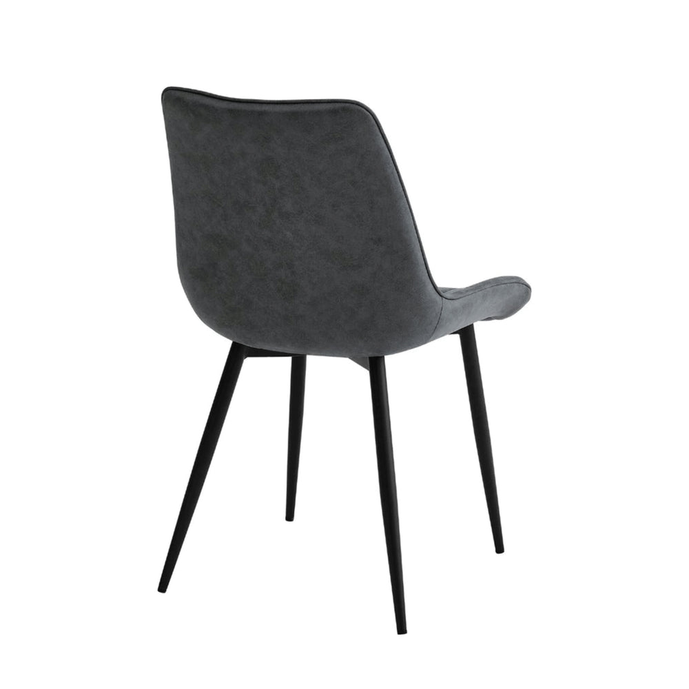 Chaise de salle à manger Lesedi - Microfibre anthracite