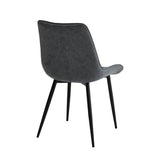 Chaise de salle à manger Lesedi - Microfibre anthracite