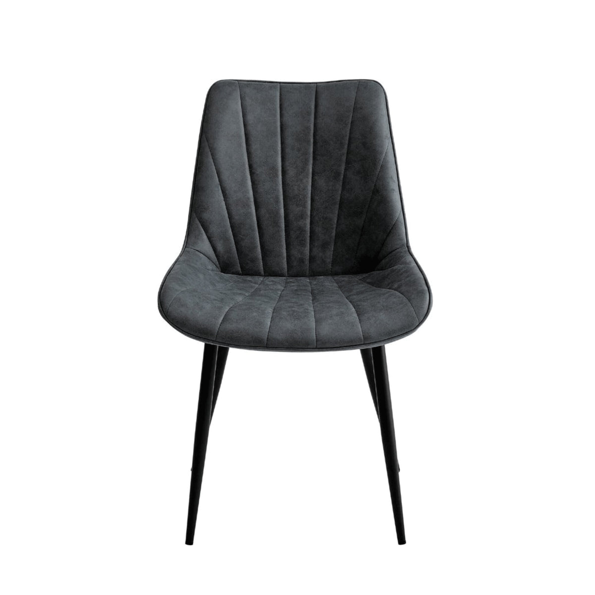Chaise de salle à manger Lesedi - Microfibre anthracite