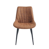 Chaise de salle à manger Lesedi - Microfibre Cognac