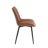 Chaise de salle à manger Lesedi - Microfibre Cognac