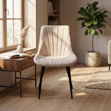 Lesedi Eetkamerstoel - Beige Chenille Stof