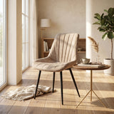 Lesedi Eetkamerstoel - Beige Microvezel