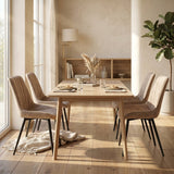 Lesedi Eetkamerstoel - Beige Microvezel