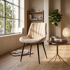 Lesedi Eetkamerstoel - Beige Velvet