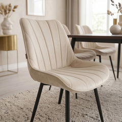 Lesedi Dining Chair - Beige Velvet