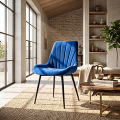 Lesedi Dining Chair - Blue Velvet