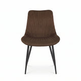Chaise de salle à manger Lesedi – Velours brun