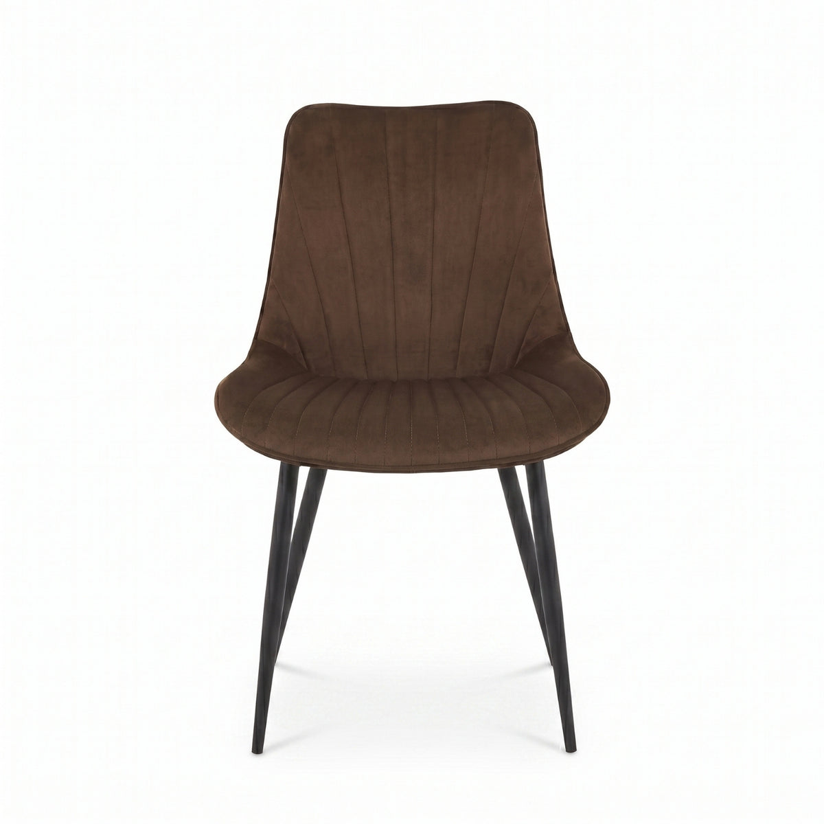 Chaise de salle à manger Lesedi – Velours brun