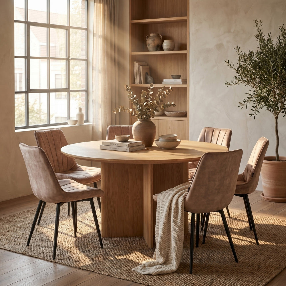 Lesedi Sedia Da Pranzo - Champagne Adore Velluto