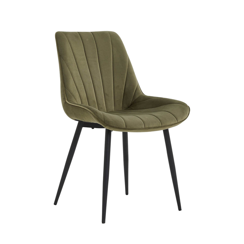 Lesedi Sedia Da Pranzo - Velluto Verde Fabb