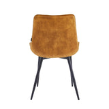 Lesedi Dining Chair - Ochre Yellow Velvet