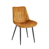 Lesedi Dining Chair - Ochre Yellow Velvet