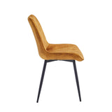 Lesedi Dining Chair - Ochre Yellow Velvet