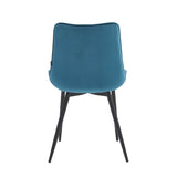 Chaise de salle à manger Lesedi - Velours Champagne Adore