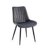 Chaise de salle à manger Lesedi - Velours gris