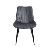 Chaise de salle à manger Lesedi - Velours gris