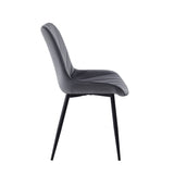 Chaise de salle à manger Lesedi - Velours gris