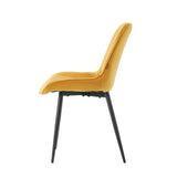 Lesedi Eetkamerstoel - Okergeel Velvet