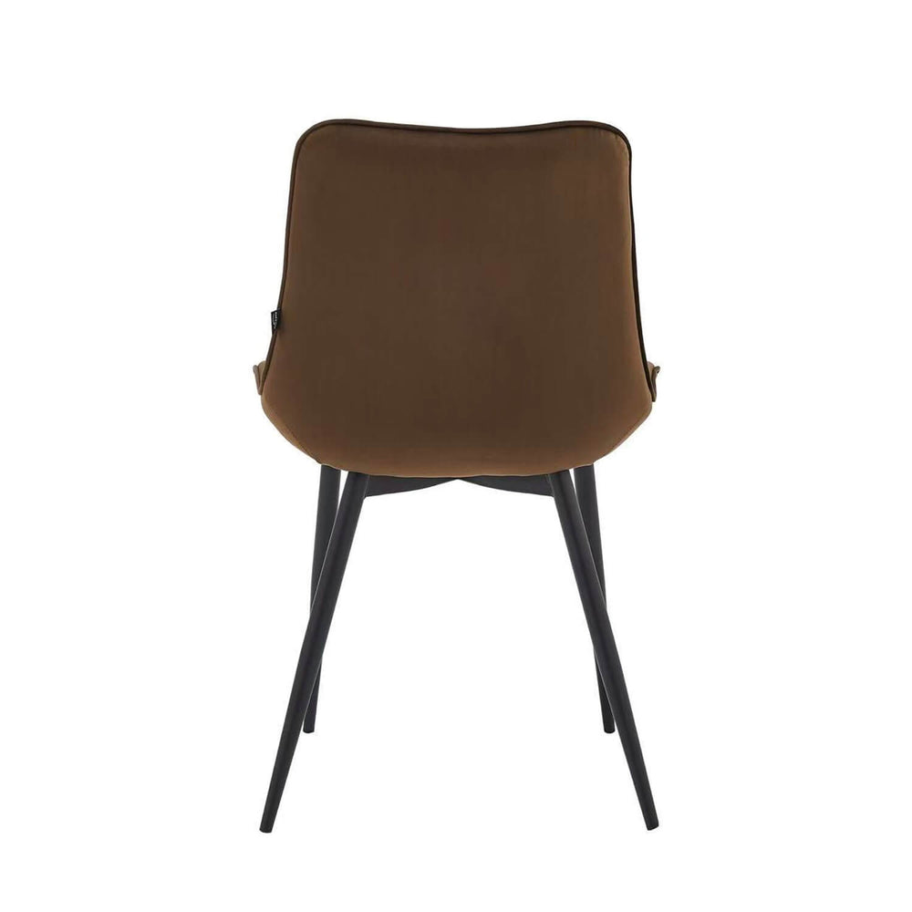 Chaise de salle à manger Lesedi – Velours brun