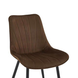 Chaise de salle à manger Lesedi – Velours brun